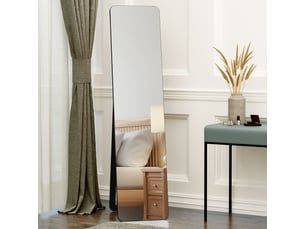 Miroir rectangulaire à poser coloris noir <strong></strong> <strong></strong> - 156 cm x 43 cm