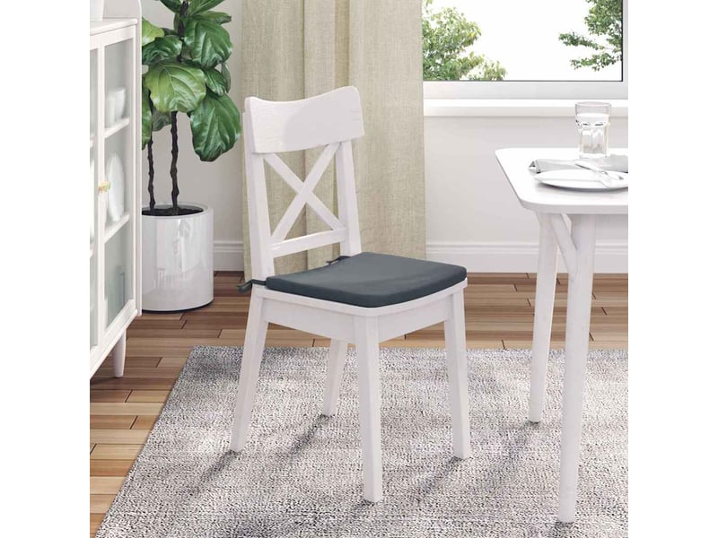 Lot de 4 coussins de siège, coussins décoratifs velours gris foncé 40 x 40 x 3 cm cf60038 - Conforama D
