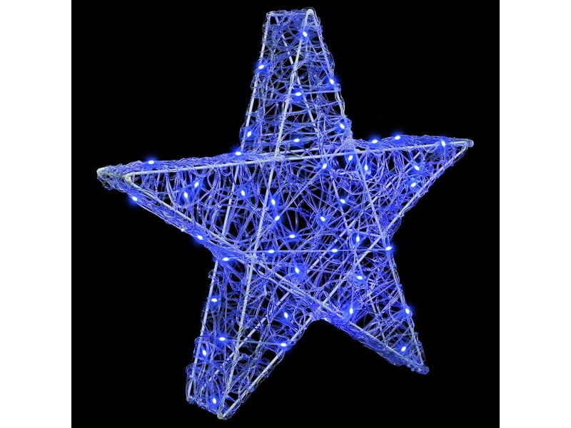  Étoile en 3d 50 led bleu 55 x 53,5 x 10 cm acrylique cf61919  - Conforama D