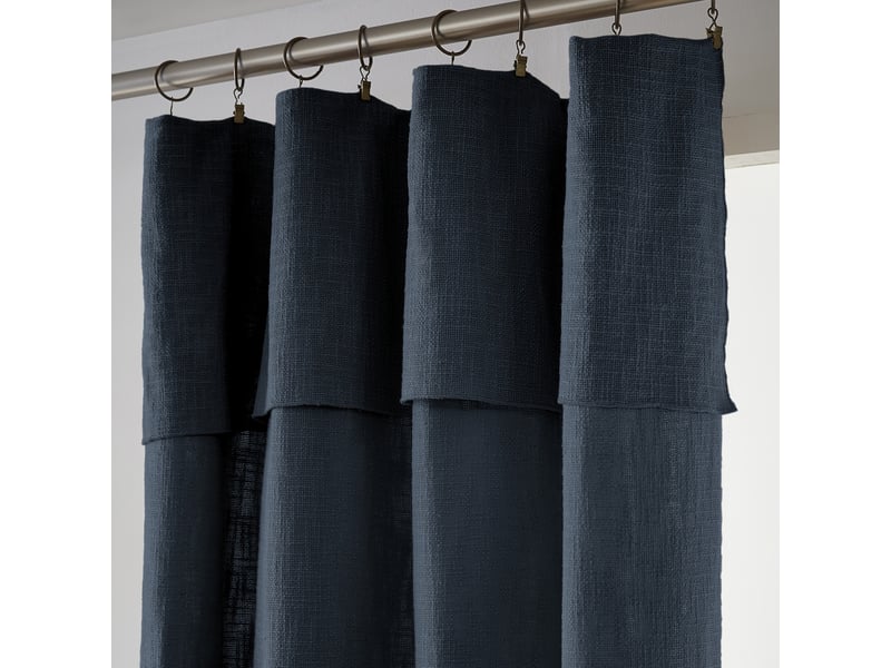  Rideau ajustable 140x270 cm coton minuit PD21810 - Conforama B