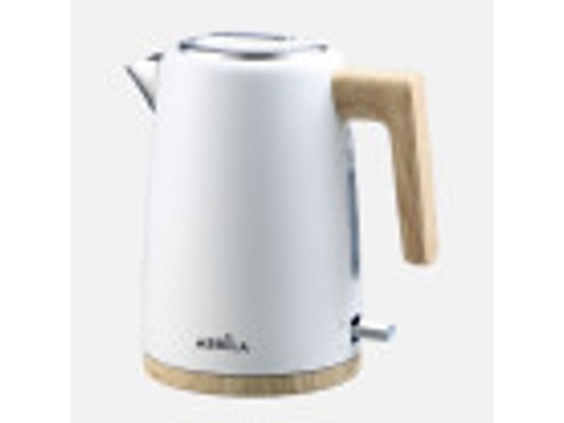  Bouilloire électrique fabrilamp thaler 1,7 l 2200 w blanc hêtre et argenté 271612221 - Conforama B
