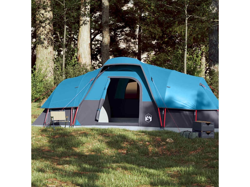 Tente de camping, tente à dôme 11 personnes bleu imperméable - Conforama B