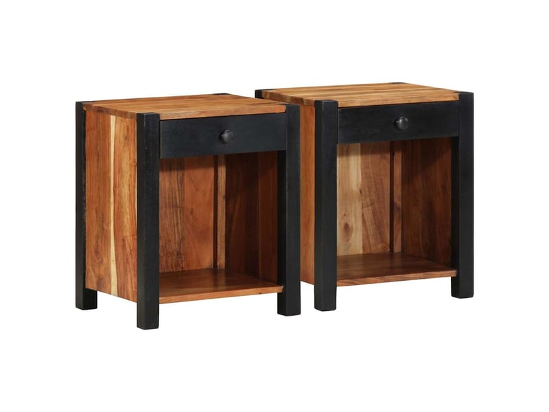  Table de chevet 2 pièces marron 40 x 35 x 50 cm  - Conforama B