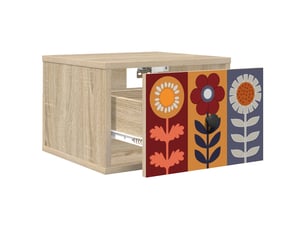 Table de chevet - cabinet de chevet - table de nuit mural essen chêne sonoma 36 x 33 x 25 cm