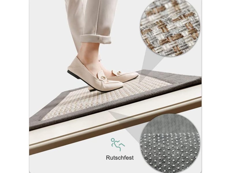  Tapis de cuisine devant évier 50x80 cm – antidérapant et lavable, gris  - Conforama C