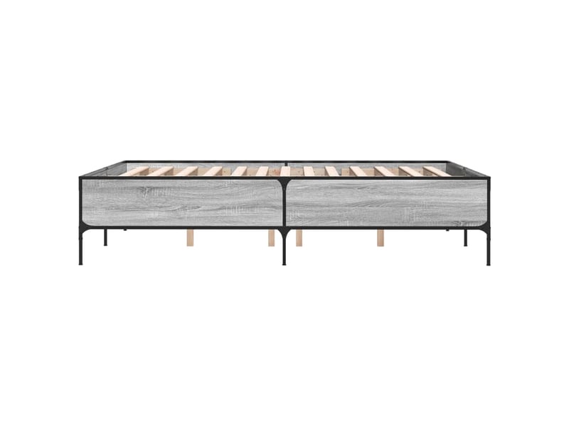  Lit double- lit adulte -  cadre de lit sans matelas sonoma gris 150x200 cm  - Conforama D