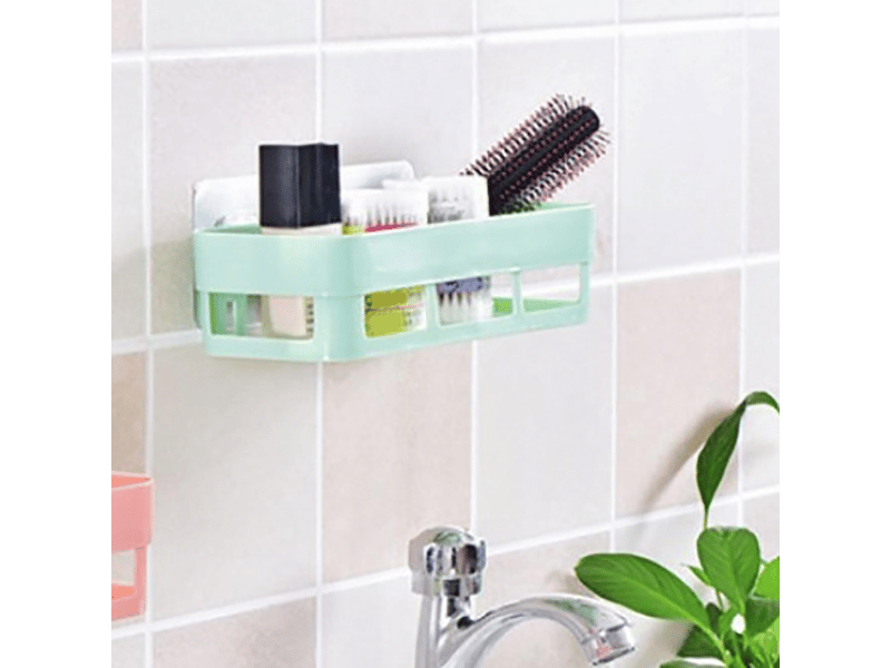  Étagères de salle de bain flottantes rectangulaires, adhésives puissantes, multifonctionnelles, à fixation murale, support de rangement  - Conforama C