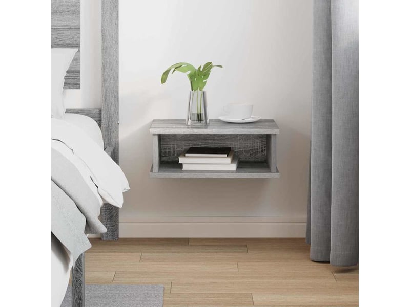  Table de chevet - cabinet de chevet - table de nuit gris sonoma 40 x 31 x 15 cm bois d'ingénierie  - Conforama C