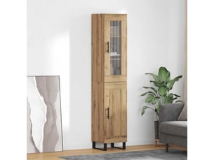 Buffet - haut armoire chêne artisanal 34,5 x 34 x 180 cm