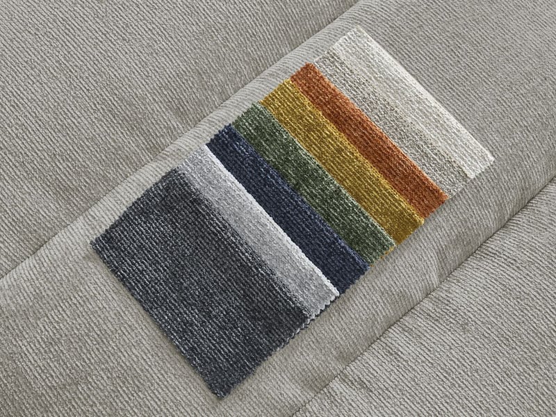  Bobochic canapé droit fixe 3 places sierra tissu texturé taupe SIERRA - Conforama C