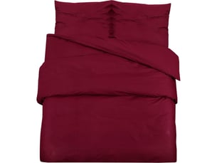 Ensemble de housse de couette bordeaux 140x200 cm microfibre