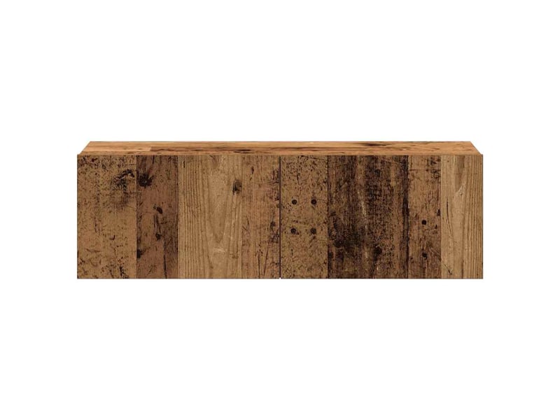  Ensemble de meuble tv - banc tv - meuble de rangement mural 4 pcs vieux bois bois d'ingénierie  - Conforama E
