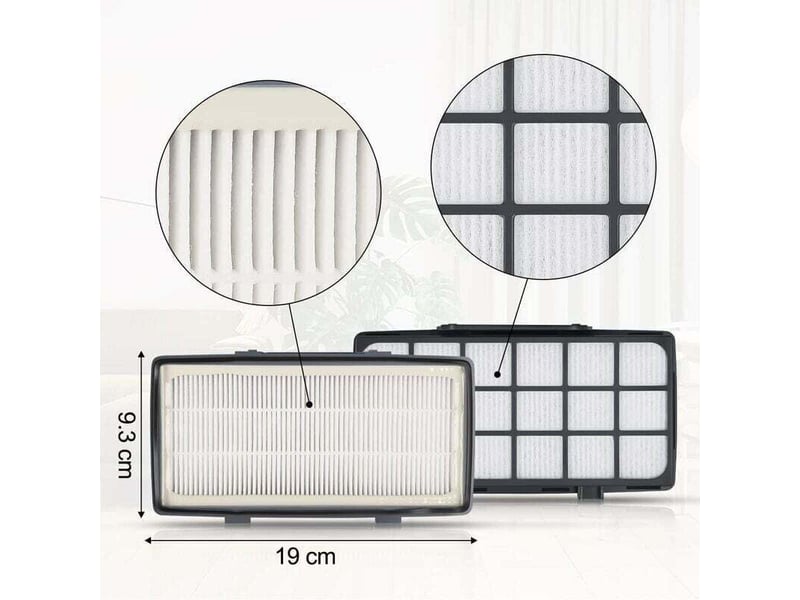  Lot de 2 filtres hepa pour aspirateurs rowenta silence force cyclonic 4aaaa ro7647ea ro7663ea ro7676ea ro7681ea (modèle ro76xx)  - Conforama B