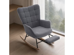 Fauteuil fixe <strong>MODENVIE</strong> <strong></strong> Velours côtelé gris