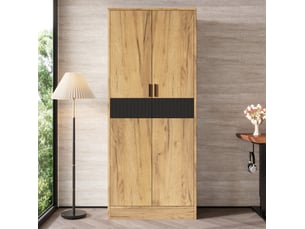 Bibliotheque coloris bois clair 3 étagère(s) <strong>MODENUIT </strong> <strong></strong> - 60 cm x 160 cm
