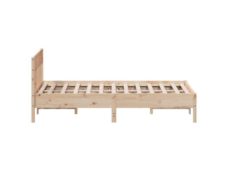  Lit double- lit adulte -  cadre de lit sans matelas 135x190 cm bois de pin massif  - Conforama D