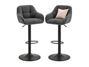 tabouret de bar assise réglable en hauteur - gris hauteur d'assise 63 cm vendu Par paire