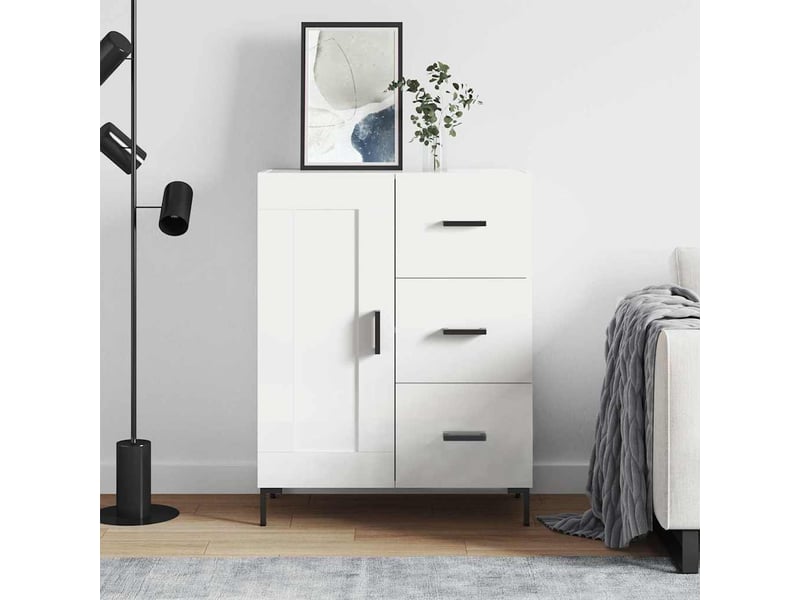  Buffet - bahut - meuble de rangement blanc 69,5x34x90 cm bois d'ingénierie  - Conforama B