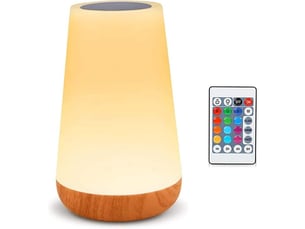 Veilleuse led tactile et télécommande, rechargeable avec luminosité réglable pour chambre – rw