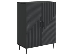 Buffet - bahut - meuble de rangement noir 66 x 34,5 x 89,5 cm bois d'ingénierie