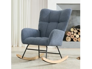 Fauteuil fixe <strong>HAUSS SPOLE</strong> <strong></strong> Tissu bouclette bleu vendu A l'unité