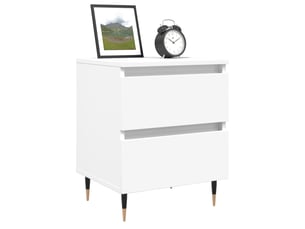 Table de chevet - cabinet de chevet - table de nuit blanc 40x35x50 cm bois d’ingénierie