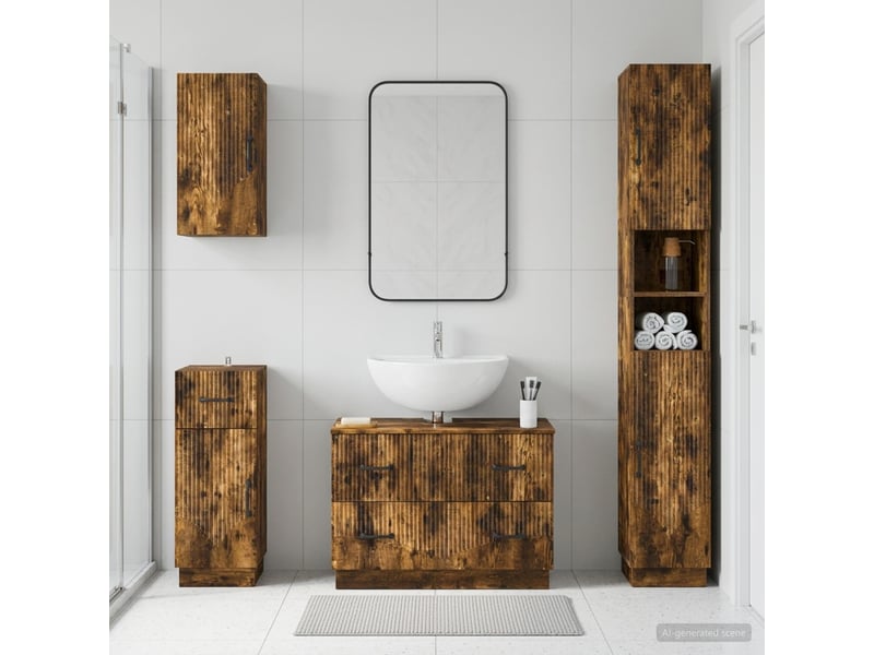  Ensemble de 4 pièces d'armoires de salle de bain hoorn cf63265  - Conforama B