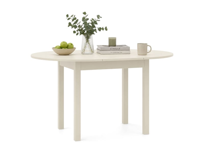  Table extensible liriteda, 6 places, 100x80x76h cm beige Liriteda - Conforama A