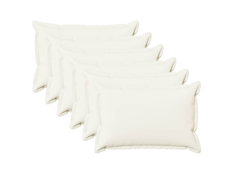 Lot de 6 coussins avec oreiller, coussins décoratifs houten blanc lin synthétique cf51289 - Conforama B