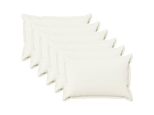 Lot de 6 coussins avec oreiller, coussins décoratifs houten blanc lin synthétique cf51289