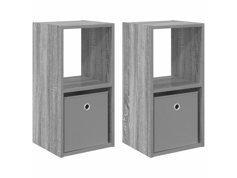  Table de chevet 2 pièces gris sonoma 30,5 x 27 x 59,5 cm  - Conforama A