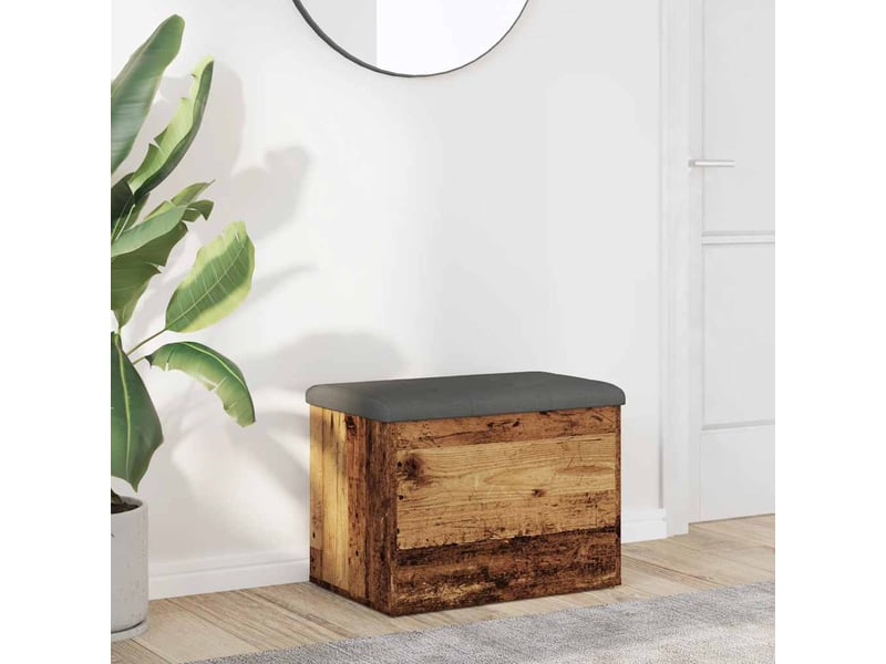  Banc chambre, banc de rangement vieux bois 62x42x45 cm bois d'ingénierie  - Conforama B