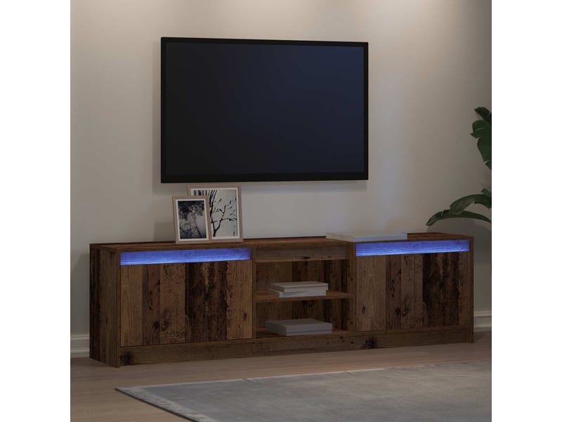 Meuble tv - unites tv 180 x 34 x 50 cm marron bois d'ingénierie - Conforama E