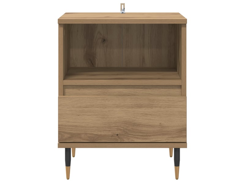  Table de chevet - cabinet de chevet - table de nuit chêne artisanal 40 x 35 x 50 cm  - Conforama E