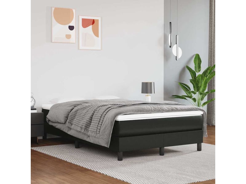  Matelas de lit à ressorts ensachés fermeté moyenne noir 120x200x20cm similicuir  - Conforama B