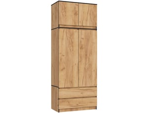 Armoire 4 porte(s)   2 tiroir(s) AKORD  coloris marron largeur 90 cm