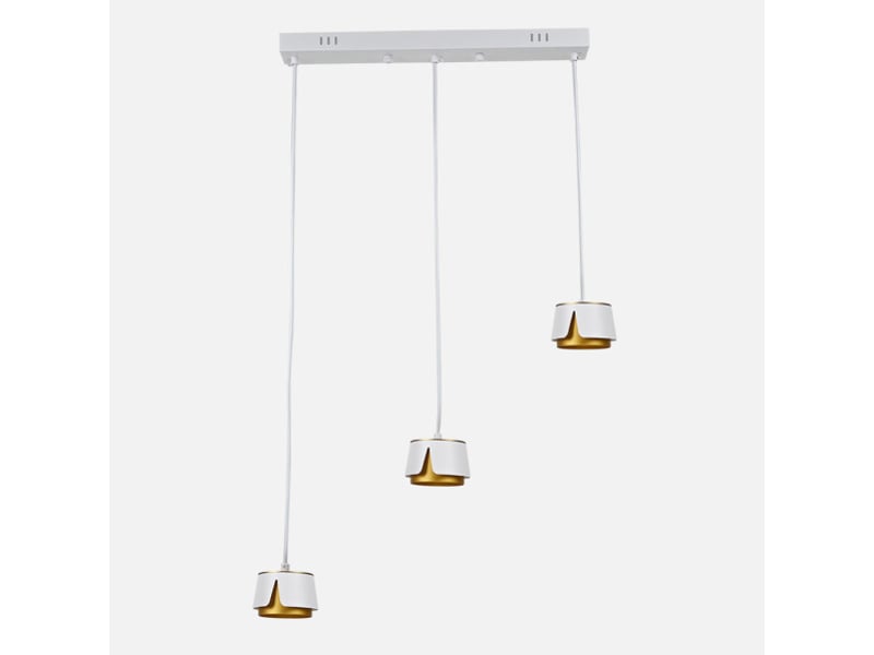  Fabrilamp domenica, réglette, moderne, 3 x gx53, blancdoré, 100 x 56 x 10 cm 253793075 - Conforama A