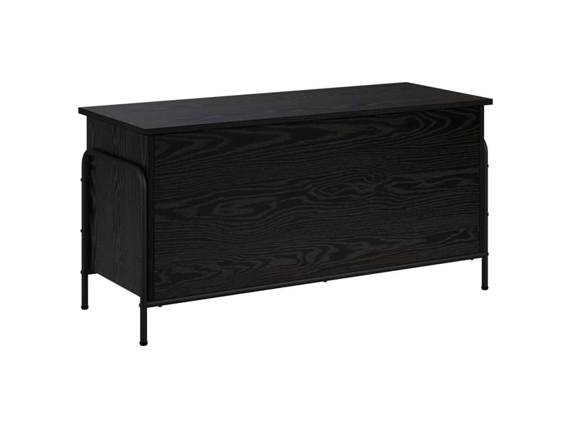 Boîte de rangement, coffre de rangement chêne noir 80x40x49,5 cm shl12044 - Conforama A