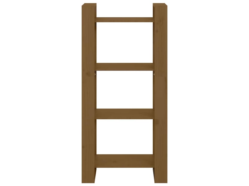  Bibliothèque, étagère de rangement marron miel 60x35x125 cm bois massif  - Conforama C