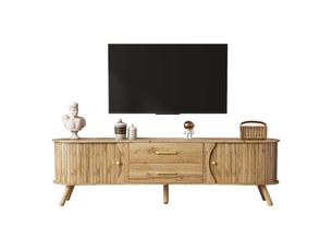 Meuble tv coloris naturel 160 cm <strong>LEYTN</strong> <strong></strong>