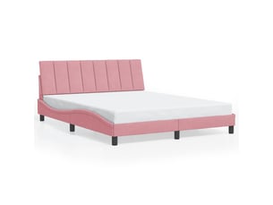 Lit 2 places 160x200 cm    coloris rose