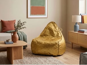 Pouf / repose pied   doré