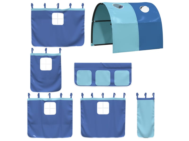  Rideaux pour lit mezzanine avec tunnel bleu polyester cf44932  - Conforama C
