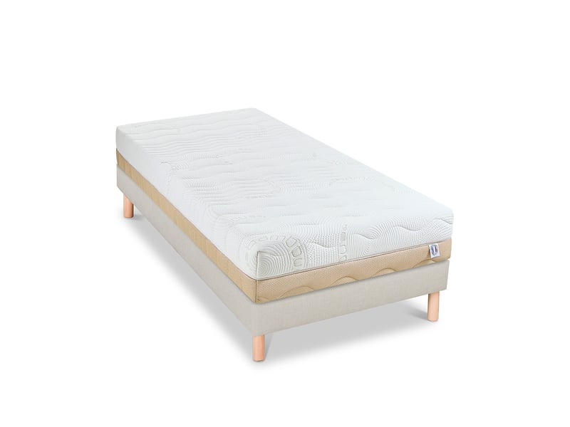  Ensemble matelas mémoire de forme 4 saisons avec sommier 90x190 cm 4VP.4SS.K15.0919 - Conforama A