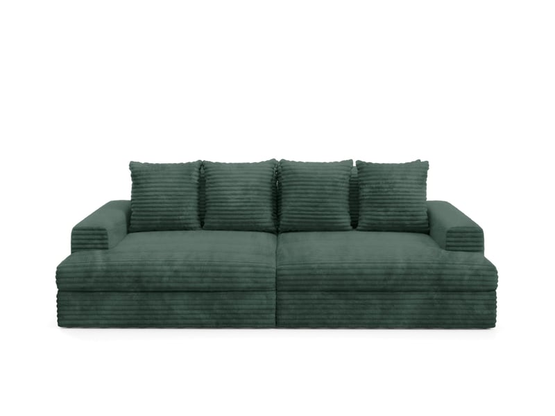  Canapé caldo tilia à confort élevé couleur : tilia vert fonce  - Conforama A