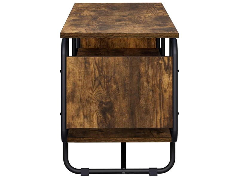  Meuble tv, banc tv 140x36x45 cm chêne fumé bois d'ingénierie  - Conforama D
