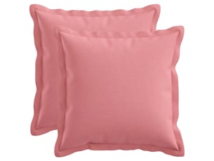 Lot de 2 coussins avec oreiller, coussins décoratifs houten rose lin synthétique cf51198