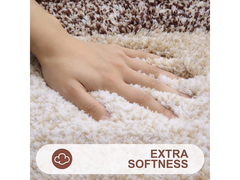  Tapis wc en u en microfibre antidérapant - 20 x 24 pouces - marron  - Conforama C