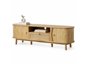 Meuble tv coloris naturel 165 cm <strong>OKMYHOME</strong>  <strong></strong>