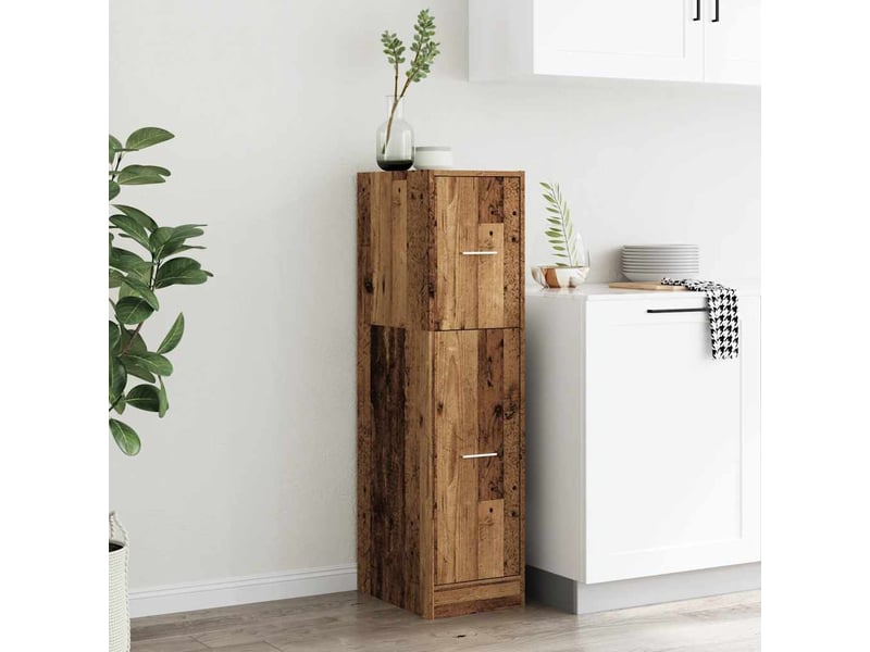  Meuble de rangement, armoire d'apothicaire vieux bois 30x41x118 cm bois d'ingénierie  - Conforama C